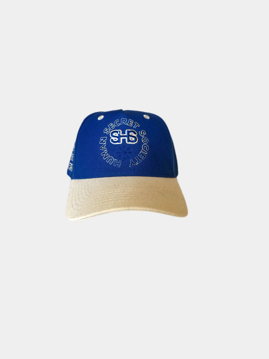 HUMAN BLUE AND CREAM HAT